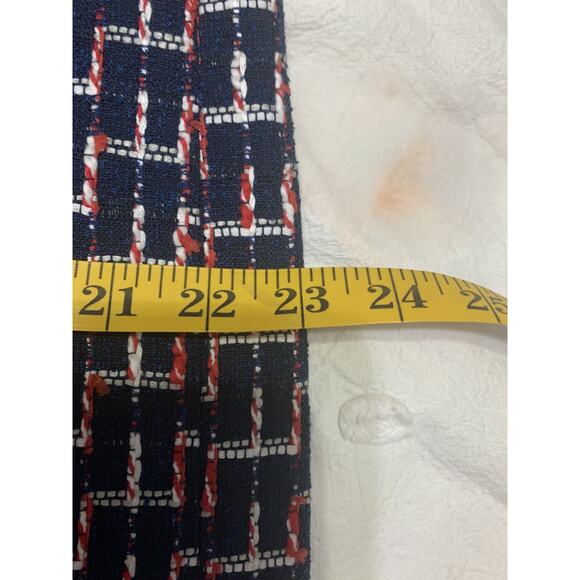 Talbots Tweed Knee Length Lined Pencil Skirt Crest Buttons Career Preppy 16 NWOT - Picture 5 of 9